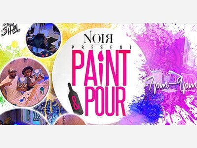 Noir Present Paint Pour